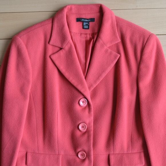 Louben Wool Cashmere Blazer Suit Jacket - Picture 2 of 4